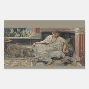 Chloe (by Edward Poynter) Rectangular Sticker