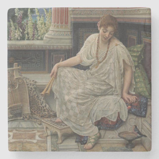 Chloe (by Edward Poynter) Stone Coaster (Front)