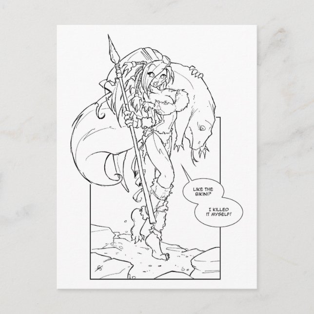 Chloe Cavegirl Postcard (Front)