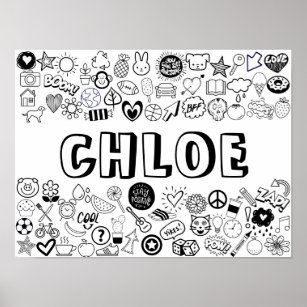 CHLOE NAME DESIGN Poster for Sale by Slepowronski