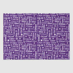 CHLOE Custom Name With Snowflakes  Tissue Paper