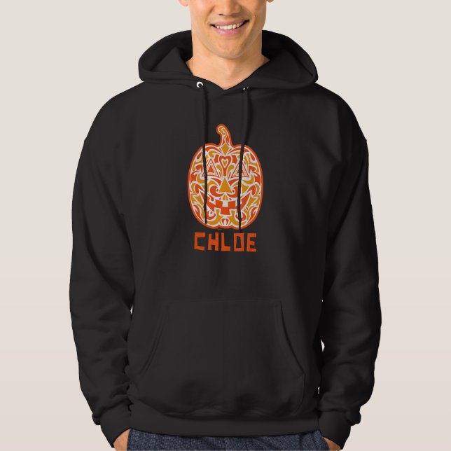 Chloe Halloween Sugar Skull Design Hoodie (Front)