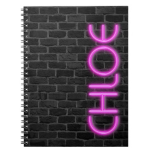 CHLOE In PINK Neon Lights Notebook