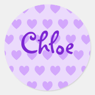 Chloe in Purple Classic Round Sticker
