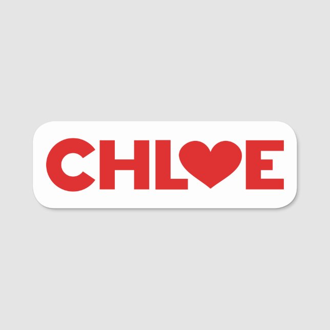 Chloe Love Name Tag (Front)