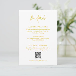 Chloe Mustard Yellow Elegant Wedding Enclosure Card