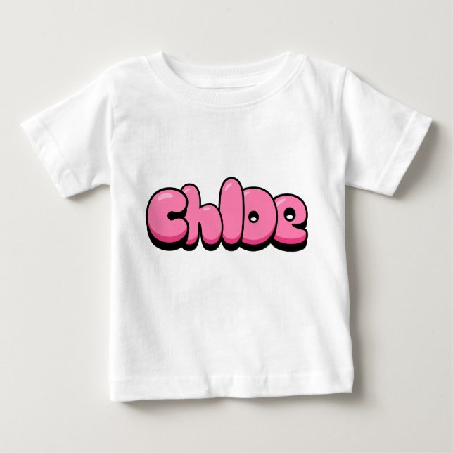 Chloe Pink Baby T-Shirt (Front)
