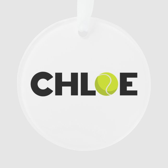 Chloe Tennis Ornament (Front)