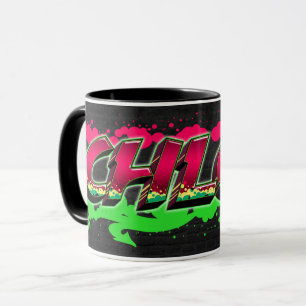 Chloe Vorname Name Graffiti red green Tasse Mug