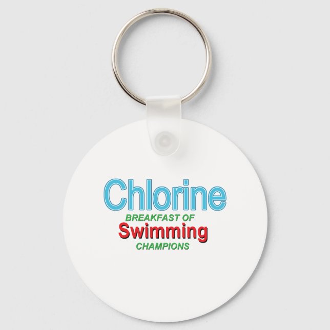 Chlorine Breakfast of Swimmers Key Ring (Front)
