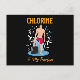 Chlorine Is My Partum - Swimmer Design Postcard