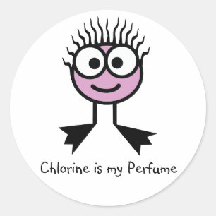 Chlorine is my Perfume Stickers - Pink