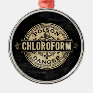 Chloroform Vintage Style Poison Label Metal Tree Decoration