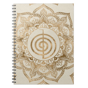 Cho Ku Rei - pastel gold lotus mandala Notebook