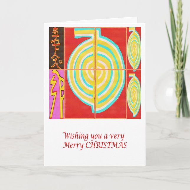 CHO KU REI -  Reiki  Merry Christmas Holiday Card (Front)