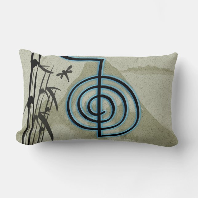 Cho Ku Rei Reiki Mountain Lumbar Cushion (Front)