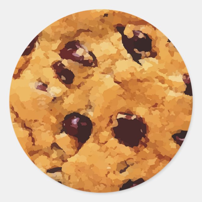 Choc chip cookie classic round sticker (Front)