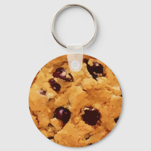 Choc chip cookie key ring