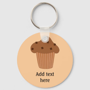 Choc Chip Muffin image with Personalised Text Key Ring