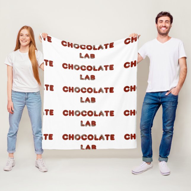 choc lab Canadian-Flag in name Fleece Blanket (In Situ)