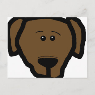 choc lab head postcard