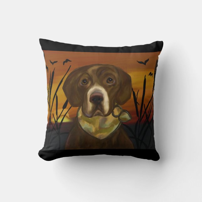 CHOC LABRADOR RETRIEVER CUSHION (Front)