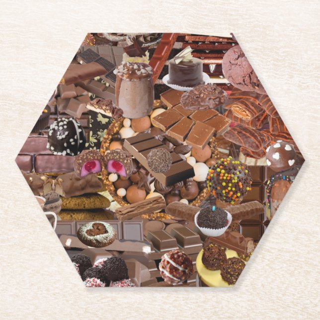 Chockablock chocs paper coaster (Front)