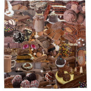Chockablock chocs shower curtain