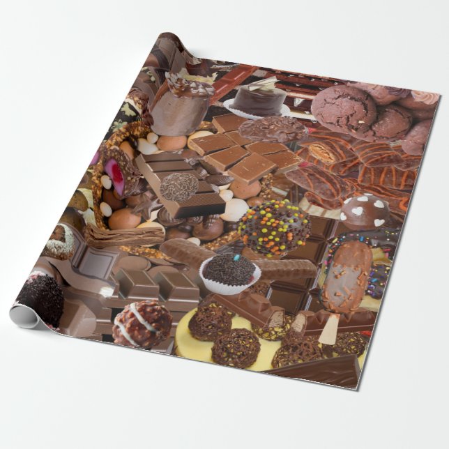 Chockablock chocs wrapping paper (Unrolled)