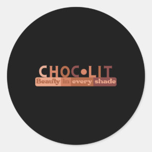 Choclit Brown Sugar Babe Afro Queen African Americ Classic Round Sticker