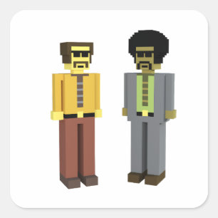 Choco and HT Bunz Square Sticker