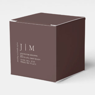 Choco Brown Boho Wedding Favour Box
