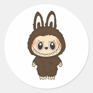 Choco Bunny Rebel Classic Round Sticker