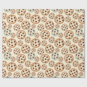 choco chips cookies wrapping paper