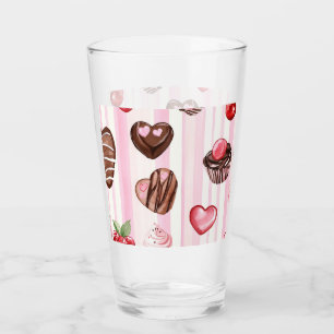 Choco Heart Valentine's Glass Cup