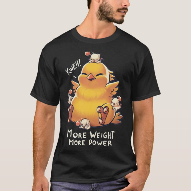 Chocobo Kweh Fat Chocobo Final Fantasy Creature Mo T-Shirt (Front)
