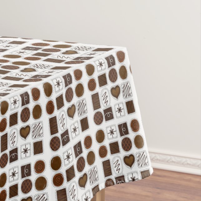 Chocoholic Chocolate Bonbon Candy Chocolatier Food Tablecloth (In Situ)