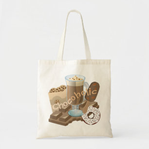 Chocoholic Chocolate Collage Tote Bag