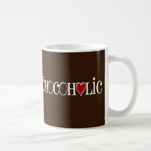 Chocoholic, Chocolate Lover with Red Heart Coffee Mug