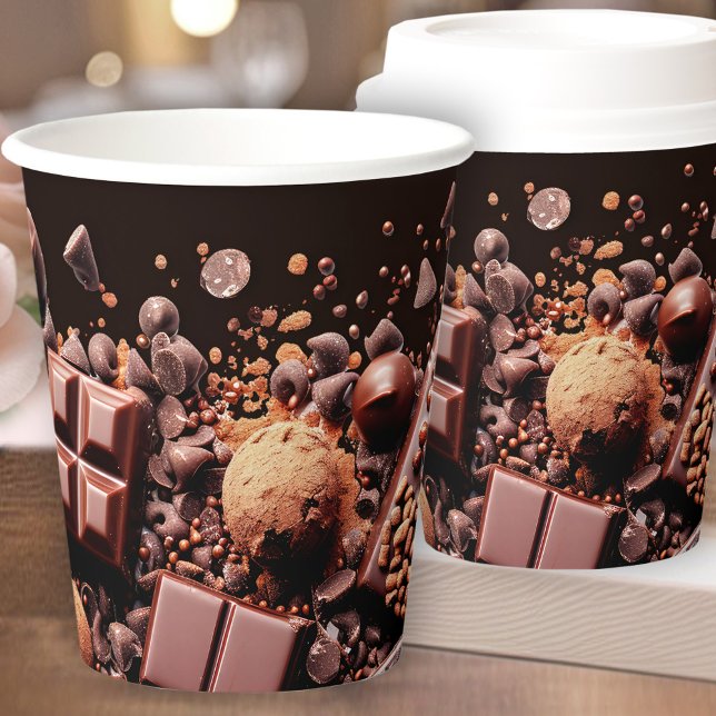 Chocoholic Hot Chocolate Cocoa Paper Cups (Chocoholic Hot Chocolate Cocoa Paper Cups)
