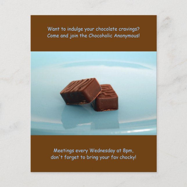 Chocoholics Anonymous meetings Flyer (Front)