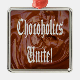 Chocoholics Unite Premium Square Ornament