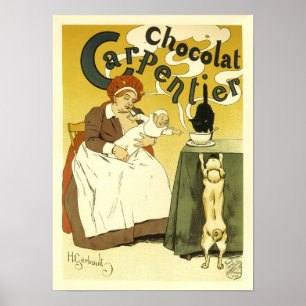 Chocolat Carpentier Vintage French Advertising Poster