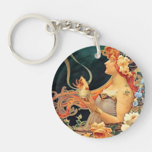 Chocolat Charpentier by Louis Theophile art nouvea Key Ring