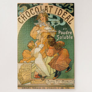 Chocolat Idéal by Alphonse Mucha Jigsaw Puzzle