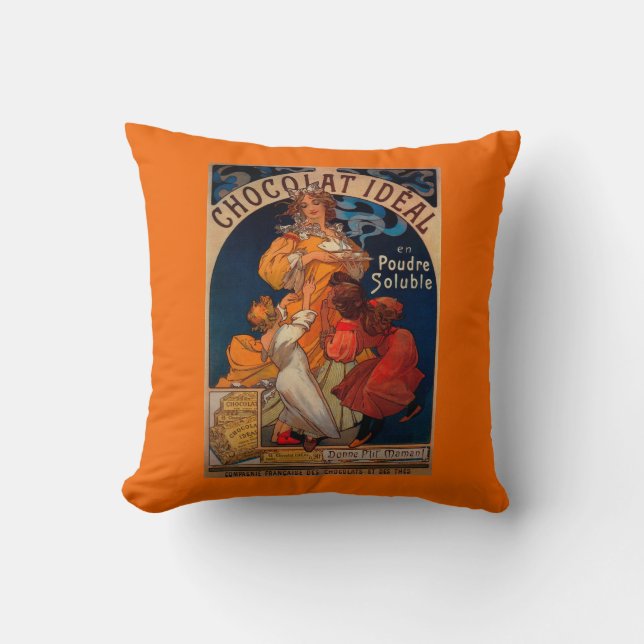 Chocolat Ideal Vintage PosterEurope Cushion (Front)