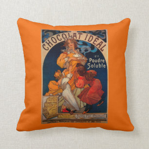 Chocolat Ideal Vintage PosterEurope Cushion