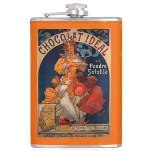 Chocolat Ideal Vintage PosterEurope Hip Flask