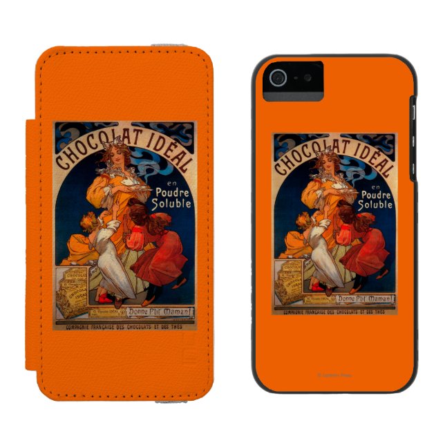 Chocolat Ideal Vintage PosterEurope Incipio iPhone Wallet Case (Side by Side)