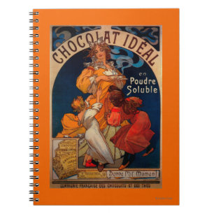 Chocolat Ideal Vintage PosterEurope Notebook
